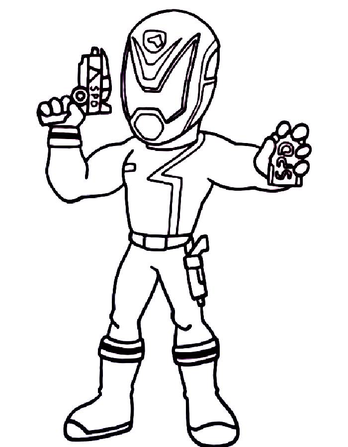 Red Ranger From Power Rangers Spd Coloring Page