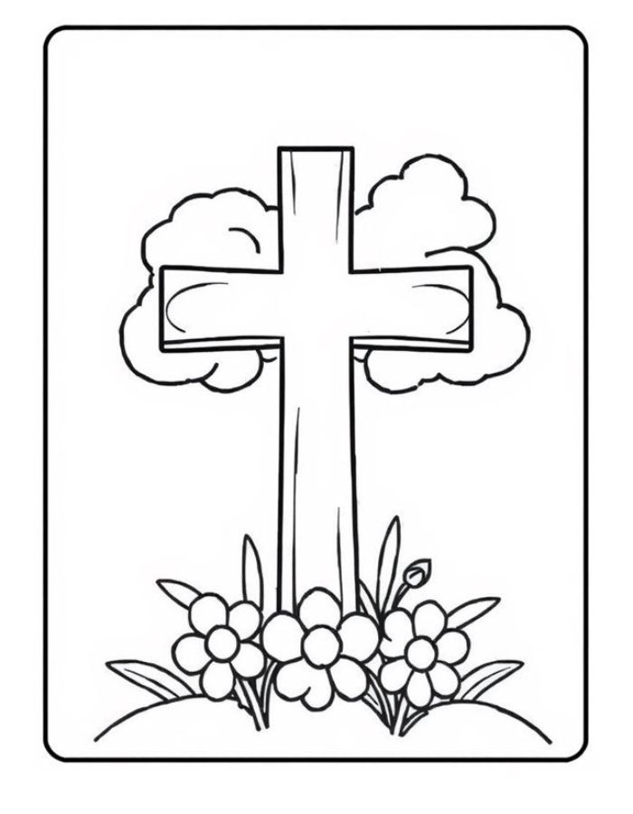 Religious Easter For Kids Coloring Page