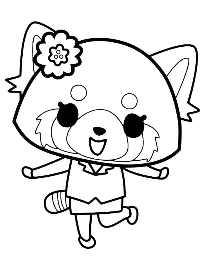 Retsuko From Sanrio Coloring Page