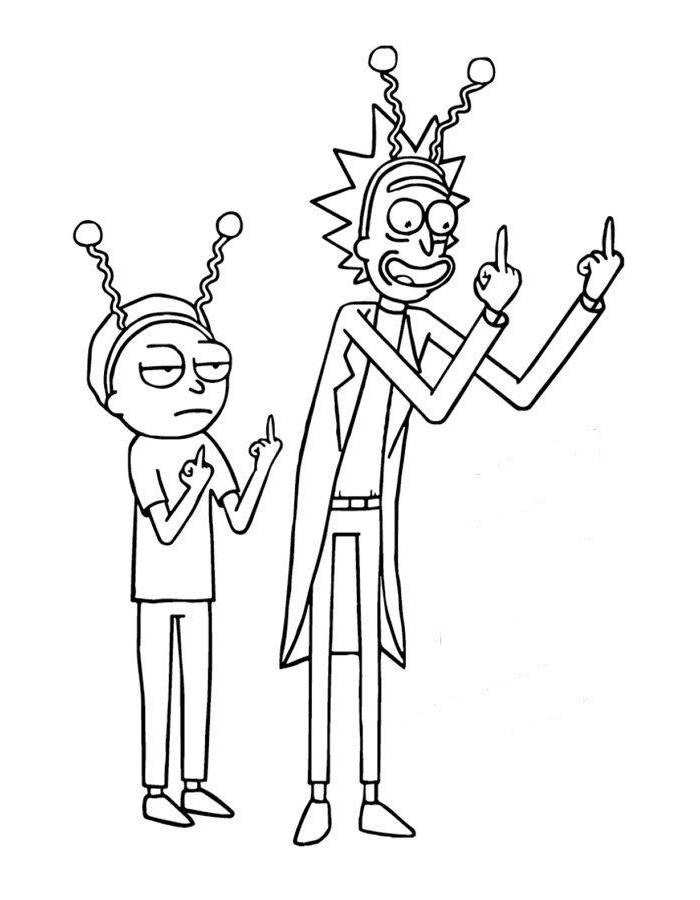 Rick And Morty Picture To Color