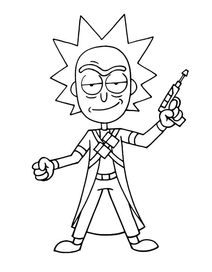 Rick Sanchez Coloring Page