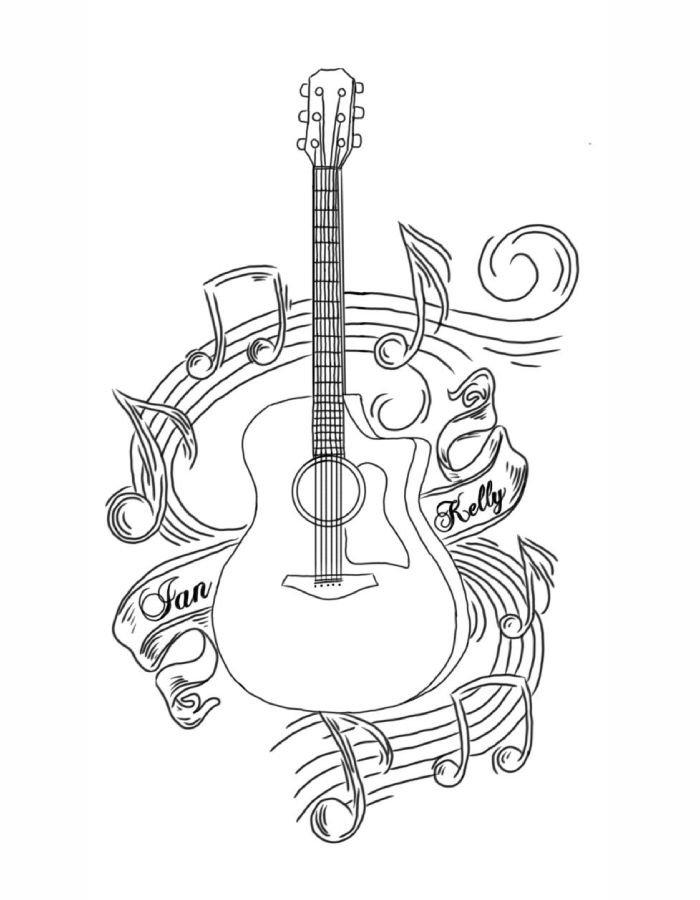 Rock N Roll Coloring Page