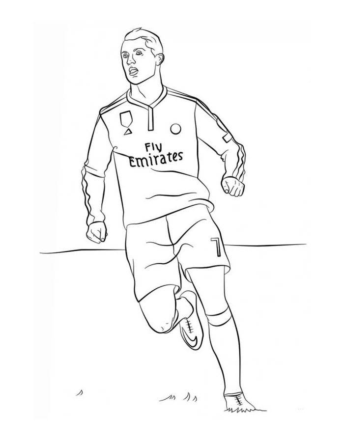 Ronaldo Soccer Player Coloring Page