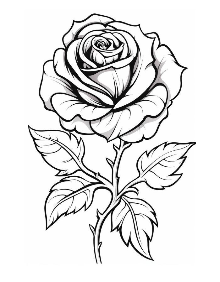 Rose Images Coloring Page