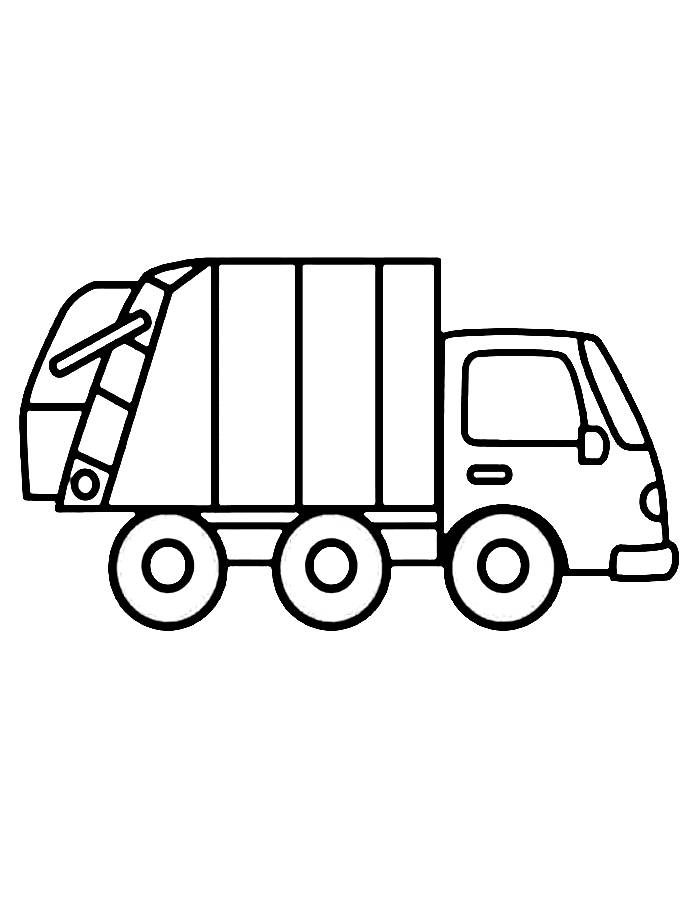 rubbish truck colouring pages