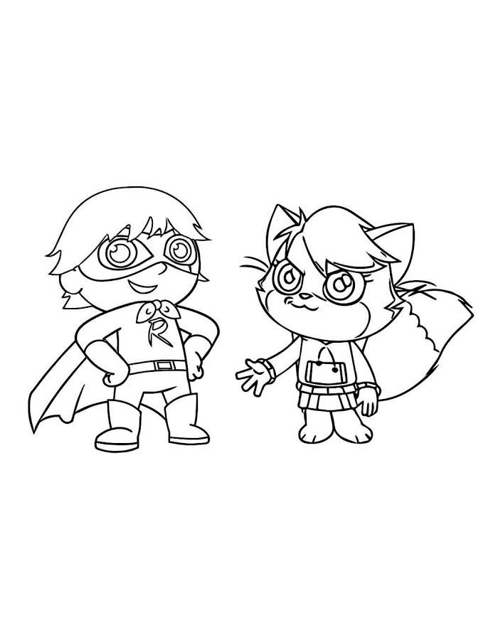 Ryan’s World Outline Pdf Coloring Page