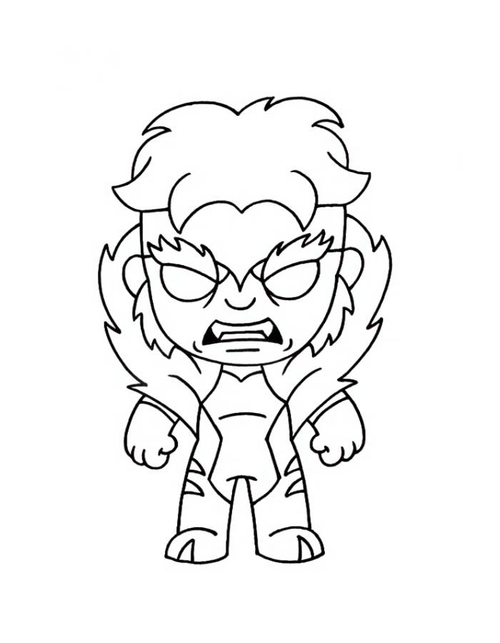 Sabretooth The X-men Coloring Page