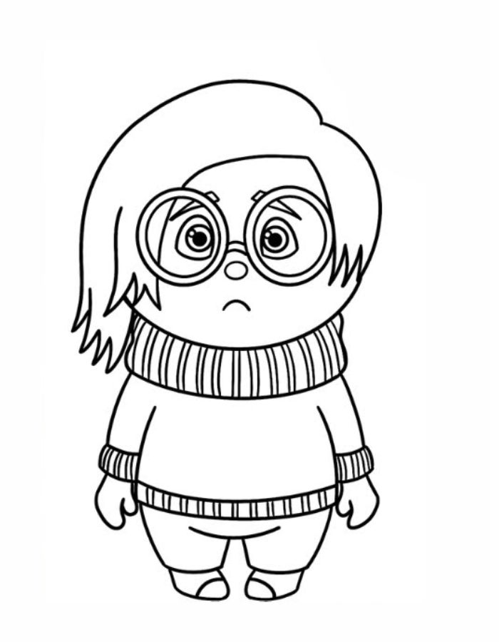 Sadness Inside Out Coloring Page