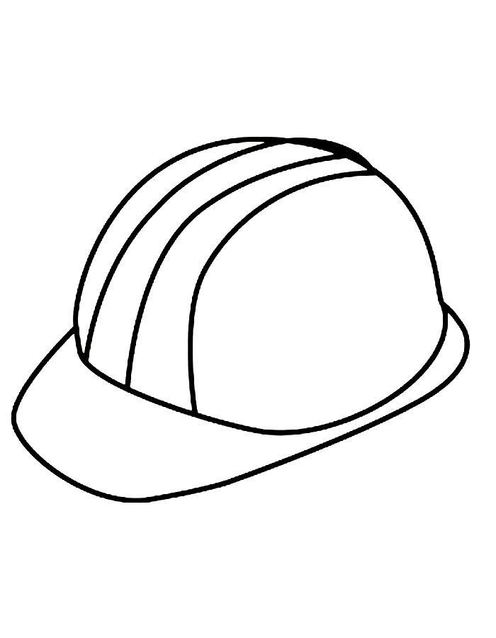 Safety Hat Coloring Page