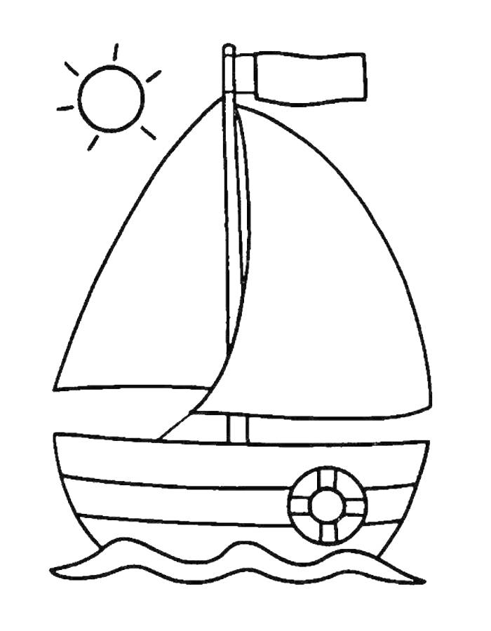 sailboat coloring page