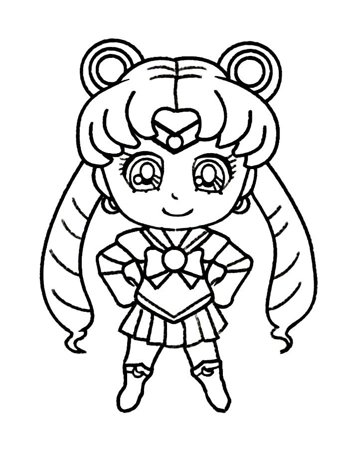 Sailor Moon Easy Outline