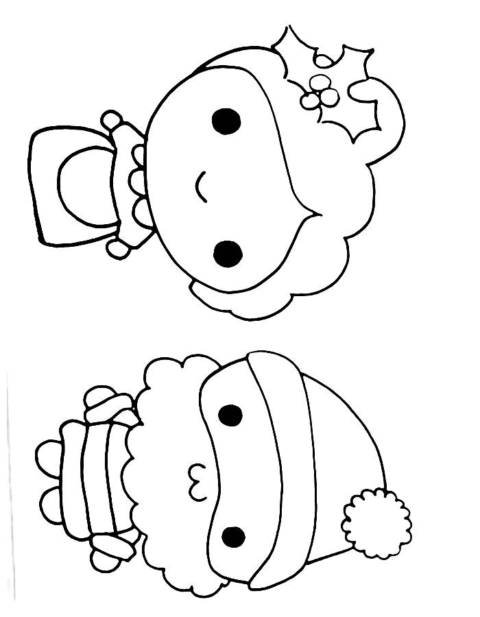 Santa And Mrs Claus Coloring Page