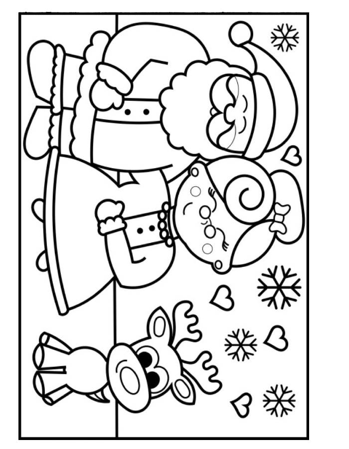 Santa Claus And Mrs Claus Coloring Page