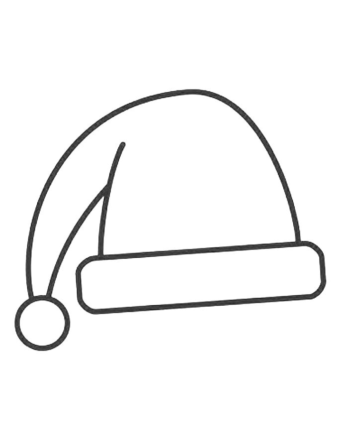 Santa Claus Hat Coloring Page