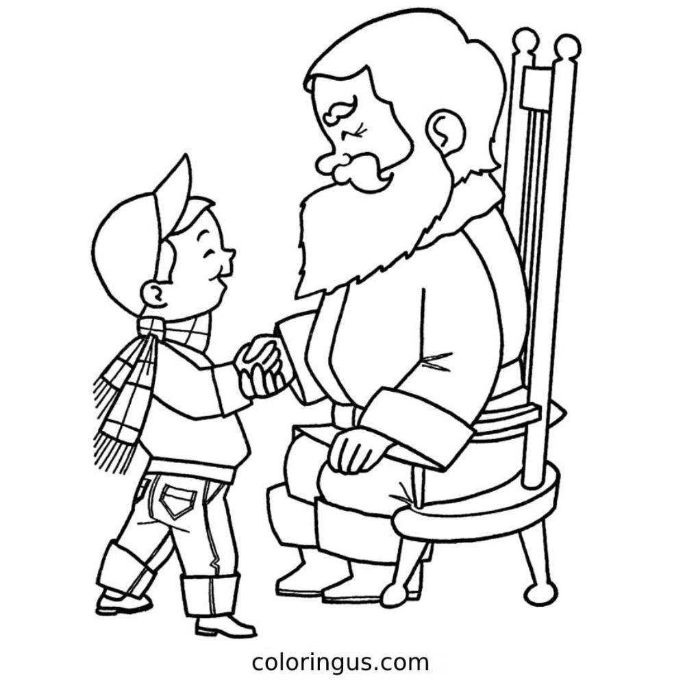 Santa Claus Pictures To Color Coloring Page