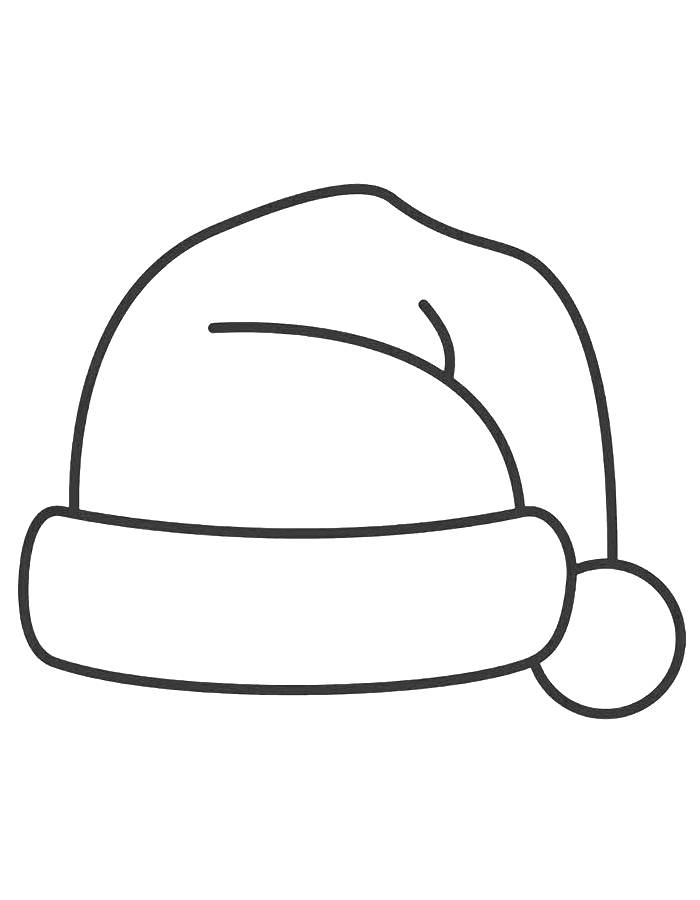 Santa Hat Coloring Page