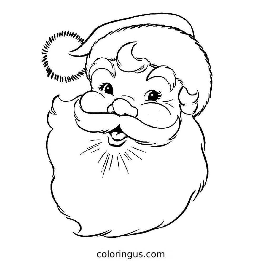 Quick Santa Printable Coloring Page