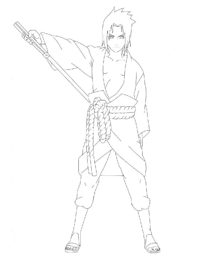 Sasuke Pictures Coloring Page