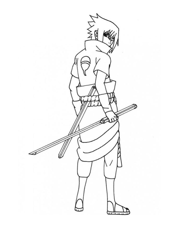 Sasuke Printable Coloring Page