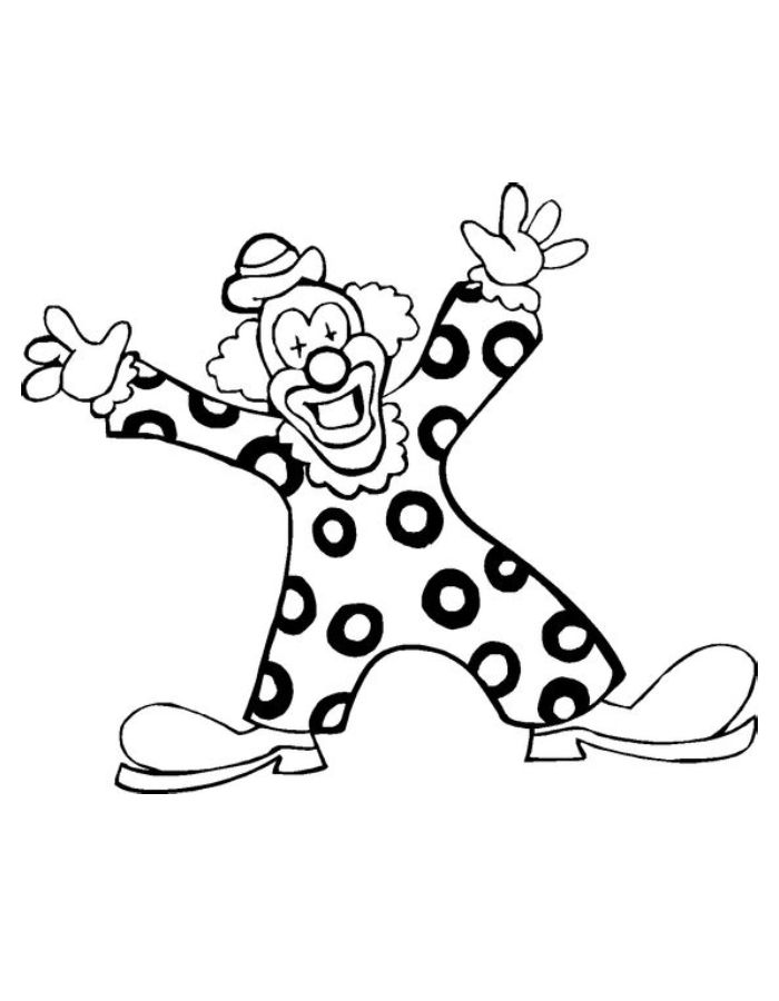 Scary Clown Pictures Coloring Page