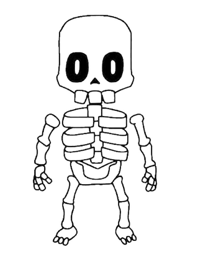 Scary Skeleton Coloring Page