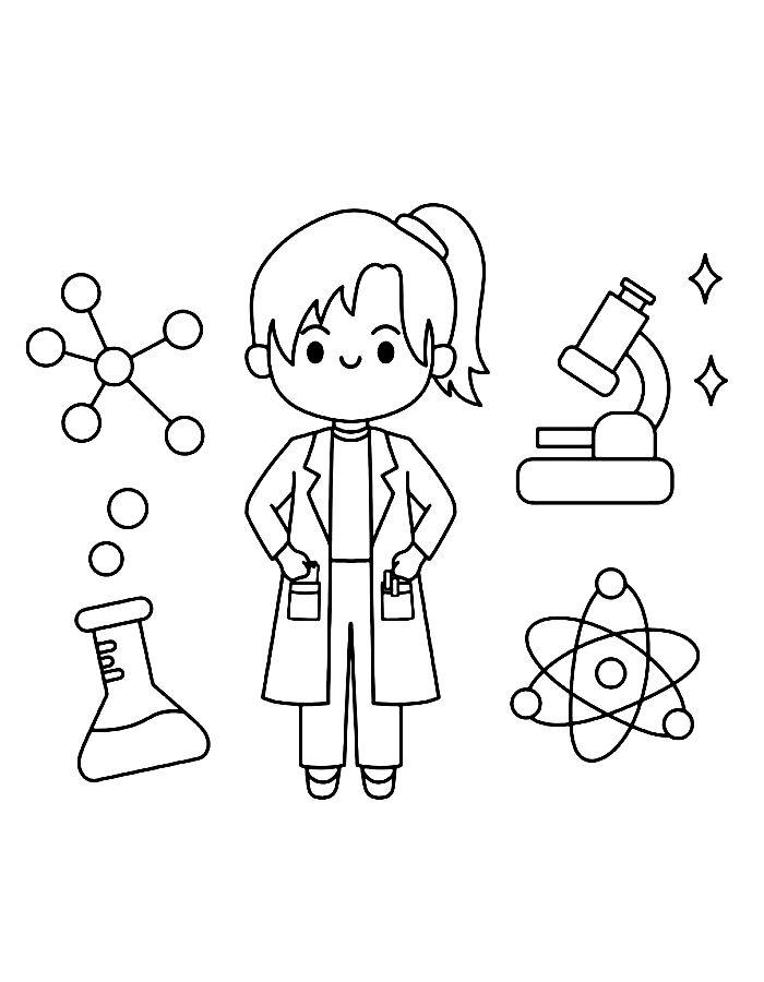 Science Worksheet Coloring Page