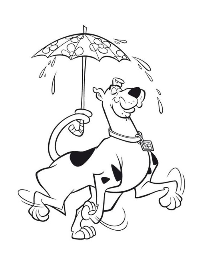 Scooby Doo Outline Coloring Page