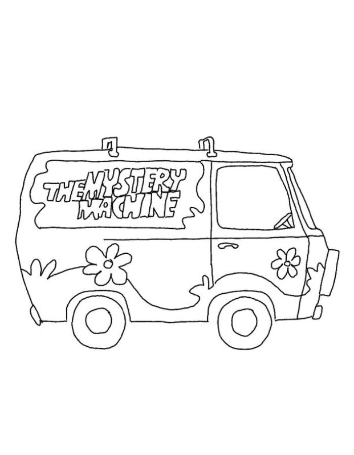 Scooby-Doo The Mystery Machine Coloring Page