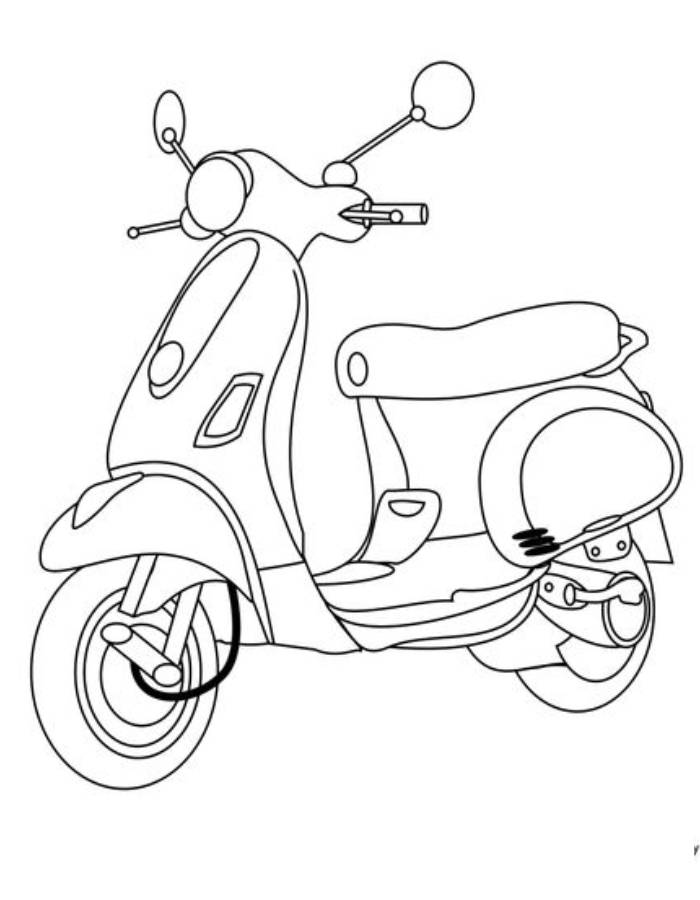 scooter coloring pages