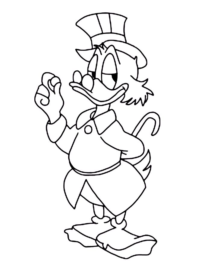 Scrooge Mcduck Coloring Page