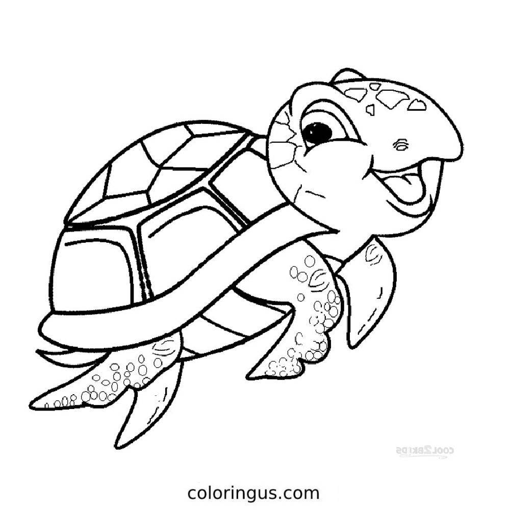 Turtle - Free Coloring Pages for Kids to Print & Color