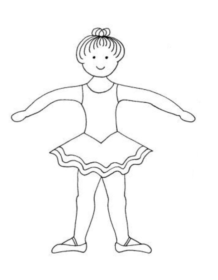 Second Position Ballet Coloring Page