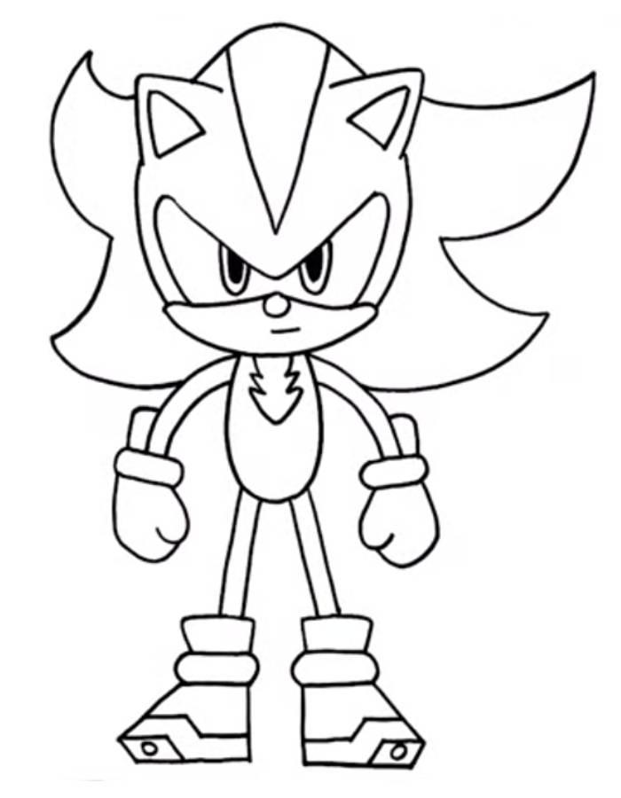 Shadow From Sonic Coloring Page