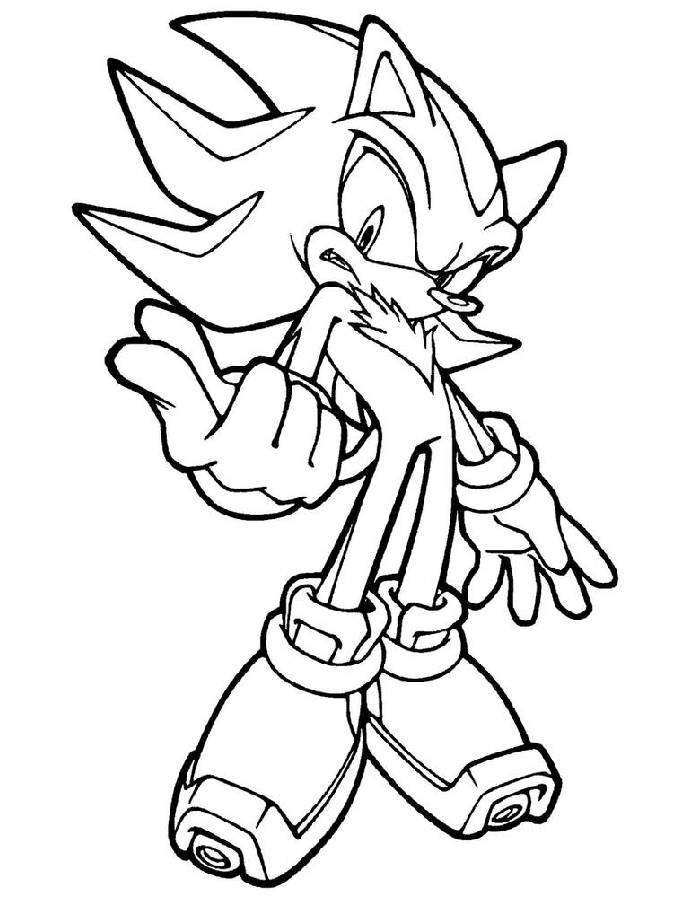 Shadow The Hedgehog Pictures To Color Coloring Page