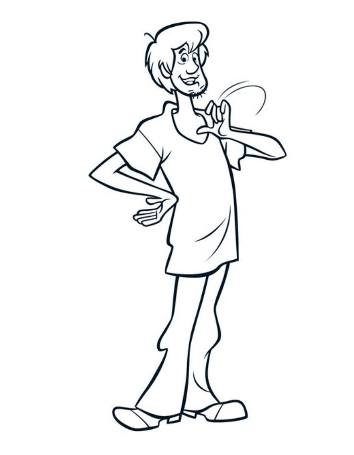 Scooby Doo Shaggy Rogers Coloring Page