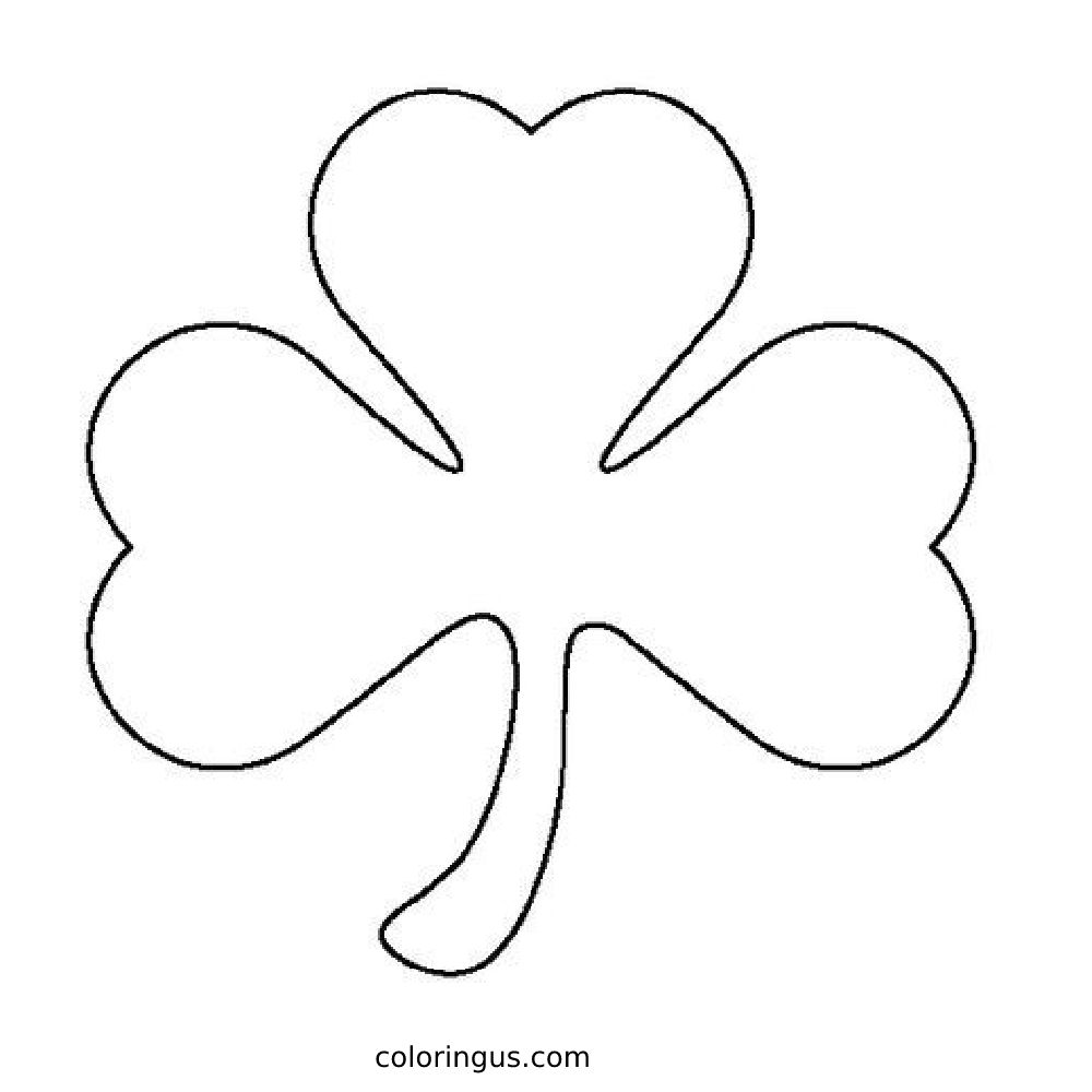 Printable Shamrock Coloring Pages Coloringus Printable Shamrock Coloring Pages Coloringus