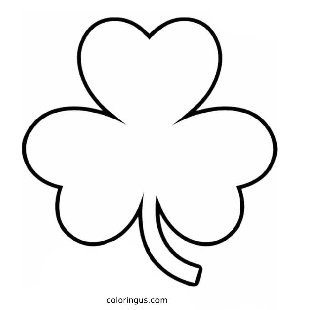 Shamrock To Color Coloring Page