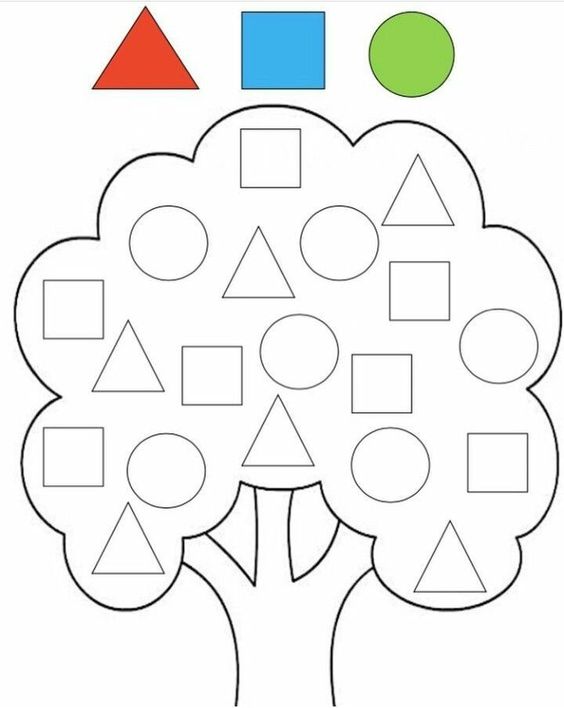 Shapes worksheets for kindergarten coloring page - Coloringus
