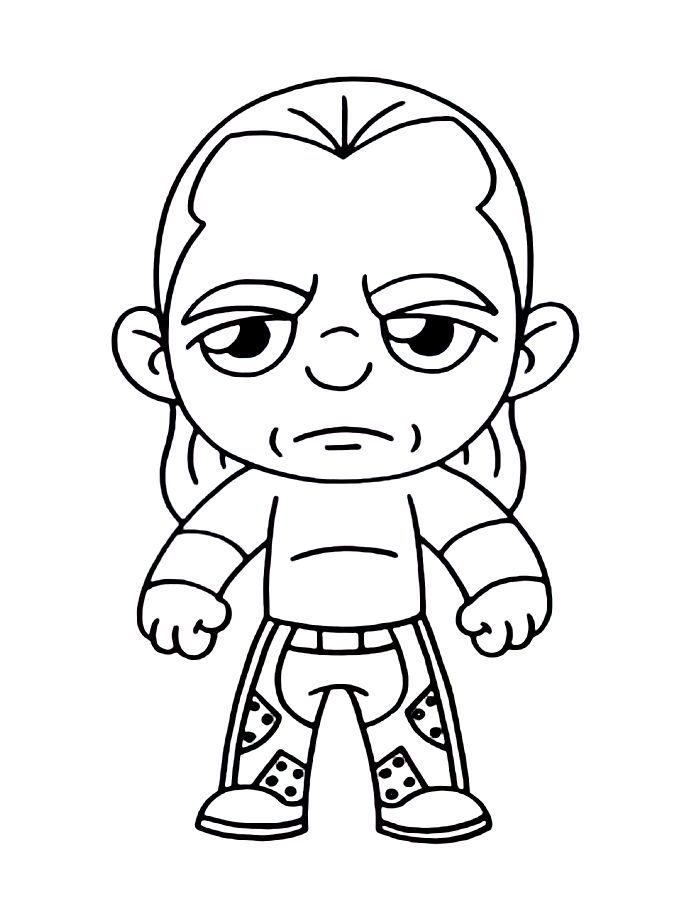 Shawn Michaels Wwe Coloring Page