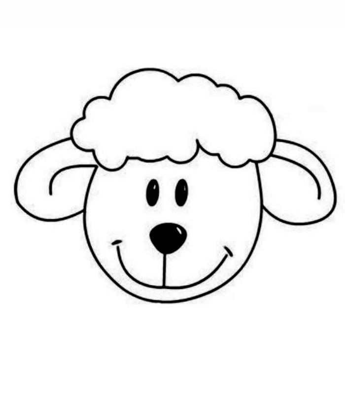 Sheep Face Coloring Page