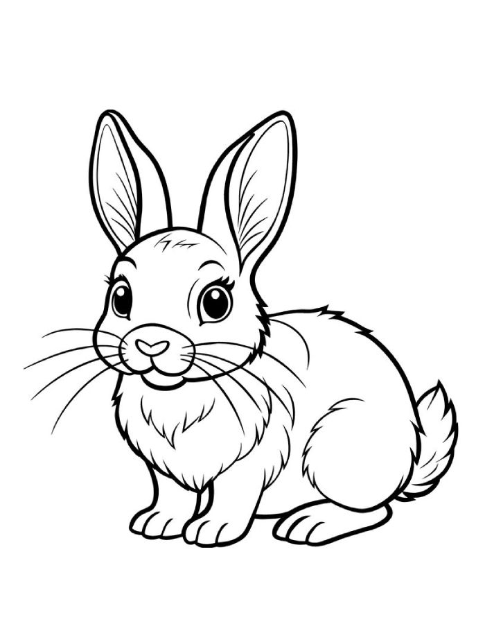 Sheet Bunny Coloring Page