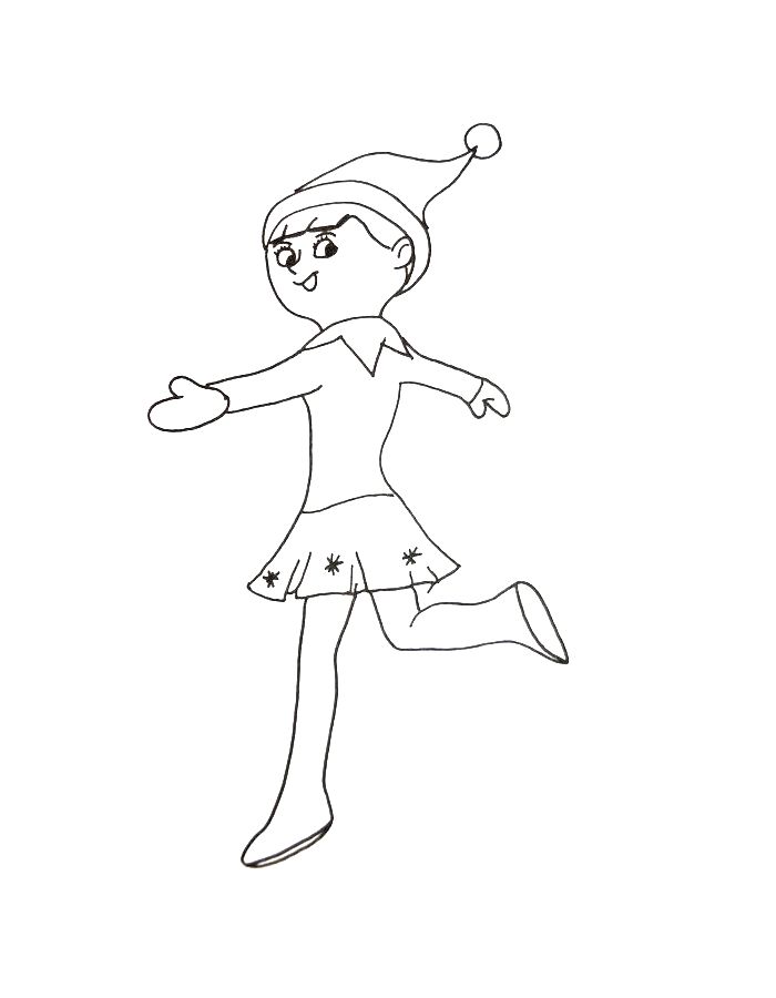 Sheet Elf On The Shelf Coloring Page