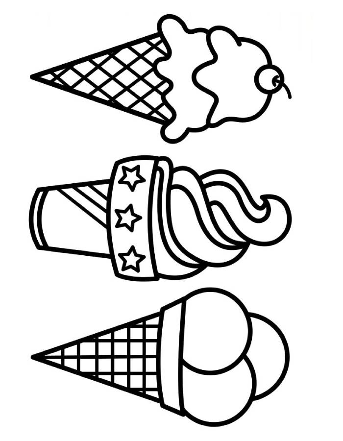 Sheets Of Ice Cream Coloring Page