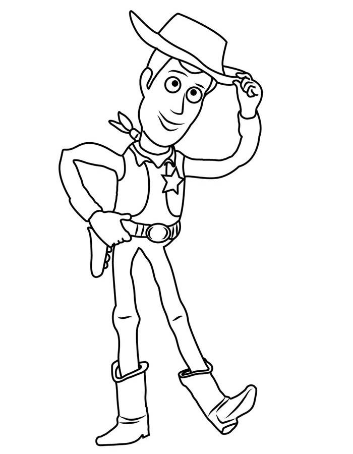 Sheriff Woody A Cowboy Coloring Page