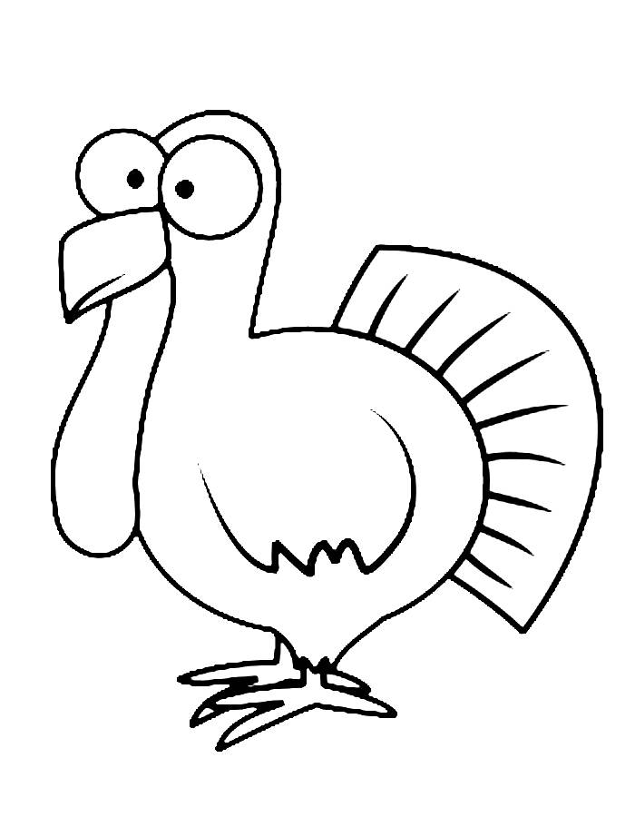 Silly Turkey Coloring Page