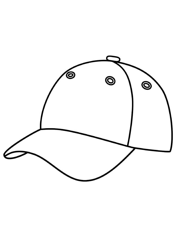 Simple Cap Coloring Page