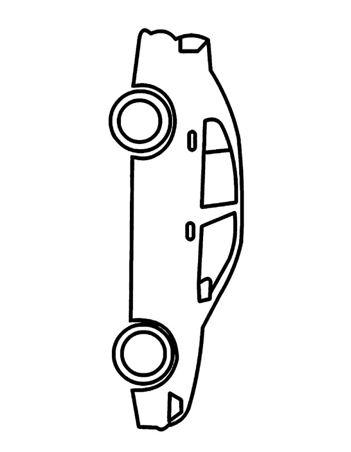 Simple Car Drawing Simple Car Drawing Coloring Page