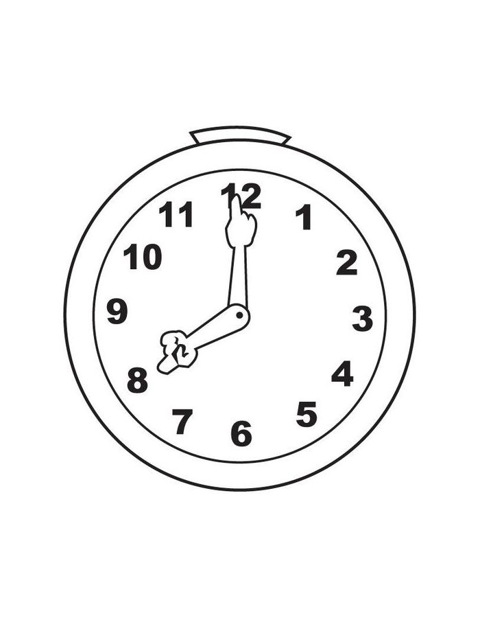 Simple Clock Printable Pdf Coloring Page