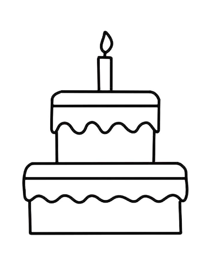 Birthday Cake Coloring Page With No Candles Birthday Cake Coloring Page With No Candles