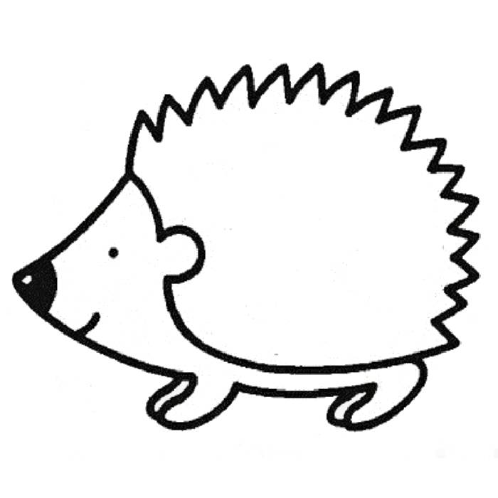 Simple Hedgehog Coloring Page